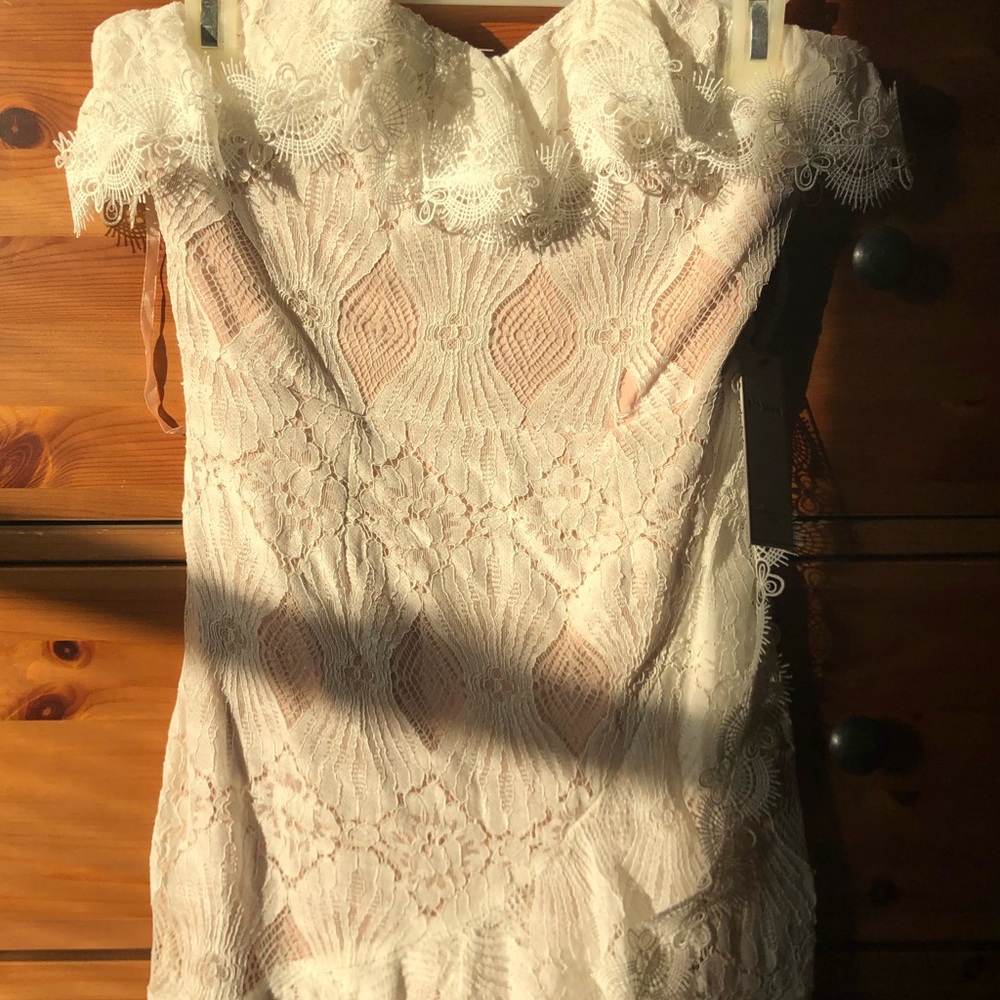 White Lace Mini Dress- Perfect for a Bachelorette!